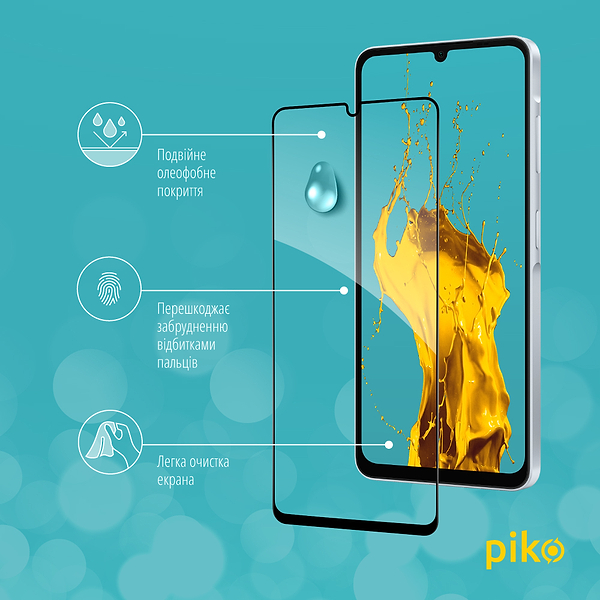 Фото - Защитное стекло для смартфона Piko 9H for Samsung Galaxy A06 5G Black (1283126612992)