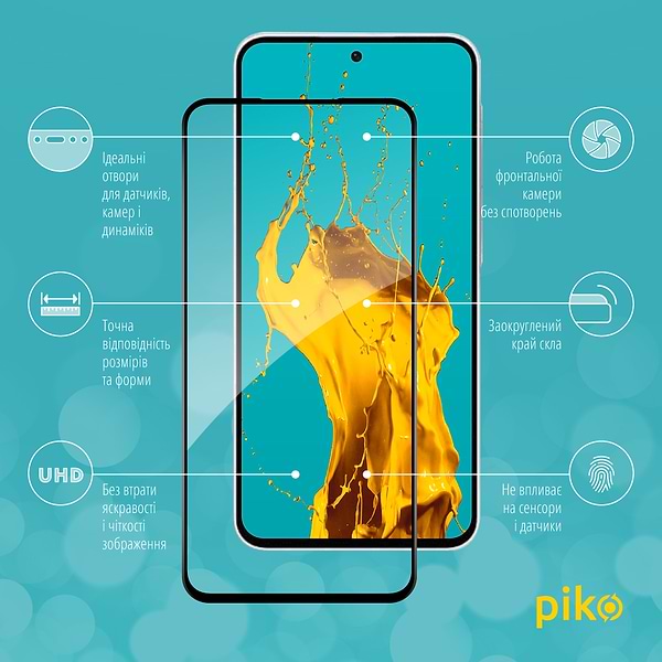 Фото - Захисне скло для смартфону Piko Full Glue for Samsung A36 Black (1283126608100)