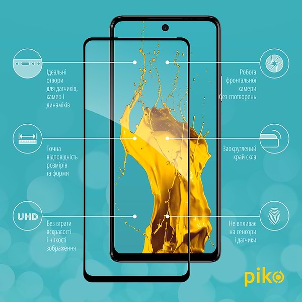 Фото - Захисне скло для смартфону Piko Full Glue for Tecno Spark 20 Pro Black (1283126592423)