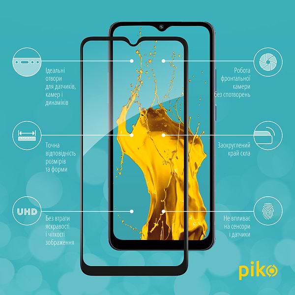 Фото - Защитное стекло для смартфона Piko Full Glue for Xiaomi Poco C50 Black (1283126589676)