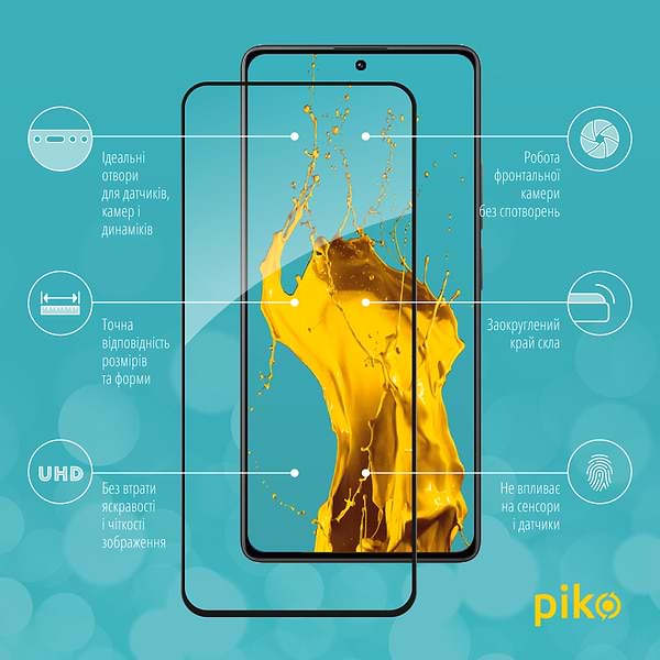 Фото - Захисне скло для смартфону Piko Full Glue for Xiaomi Poco M6 Pro (1283126589737)