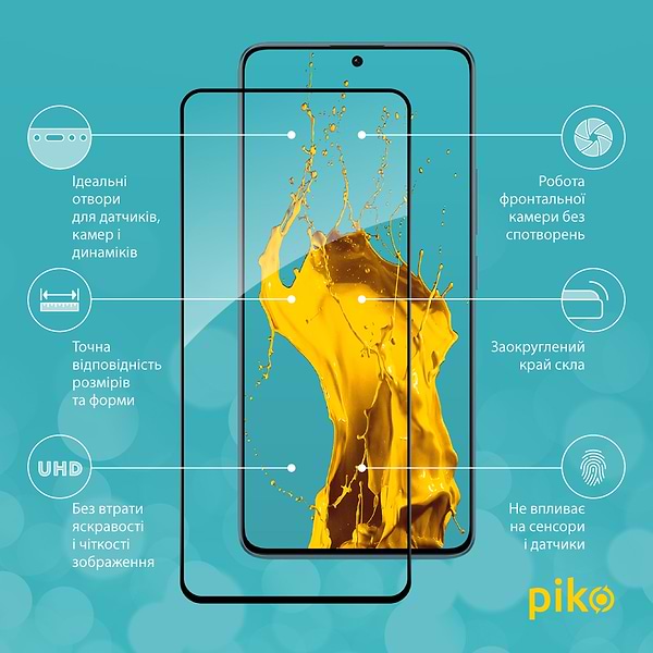 Фото - Защитное стекло для смартфона Piko Full Glue for Xiaomi Redmi Note 13 Pro 5G (1283126584008)