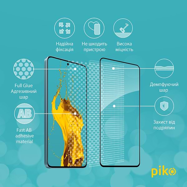 Фото - Защитное стекло для смартфона Piko Full Glue for Xiaomi Redmi Note 13 Pro 5G (1283126584008)