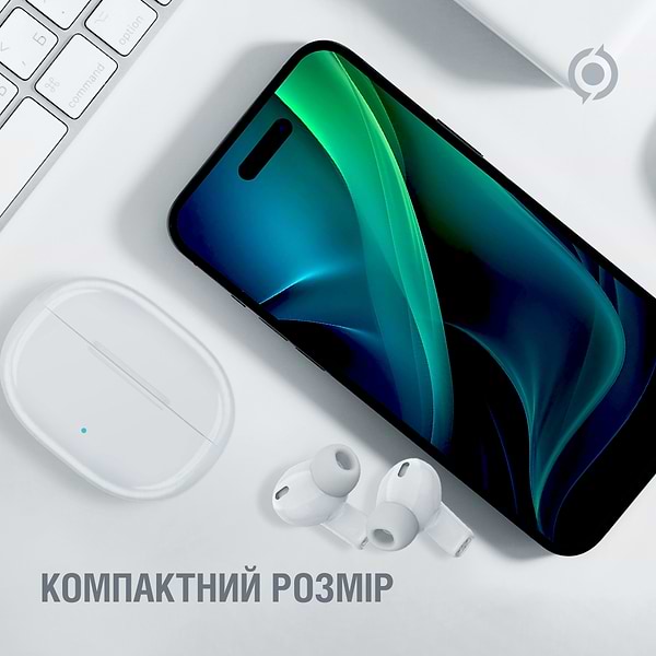 Фото - Навушники вкладиші бездротові TWS Piko HalfMoon White (1283126583391)