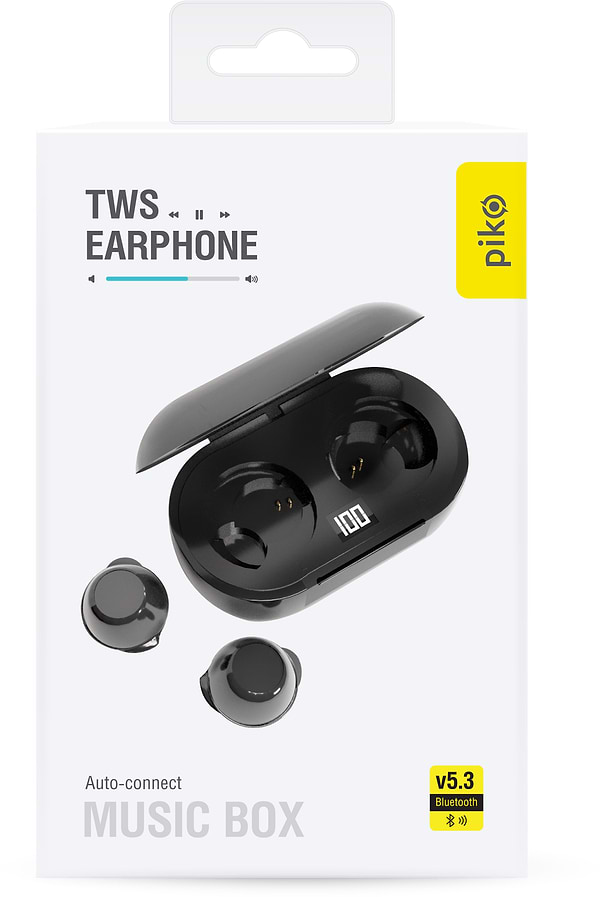 Фото - Навушники вкладиші бездротові TWS Piko MusicBox Black (1283126583414)