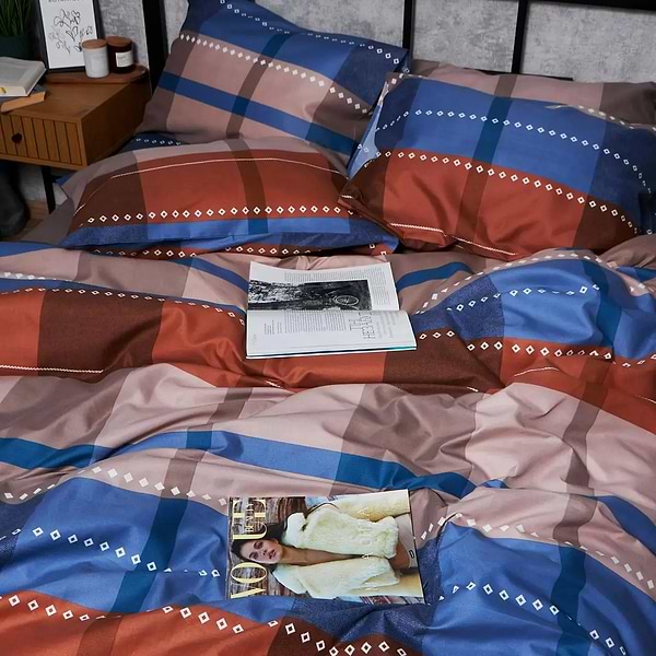 Фото - Комплект постільної білизни Moon&Star Мікросатин Premium «Plaid Perfection» 160х220 нав. 2х70х70 (MS-820008177)