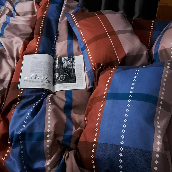 Фото - Комплект постільної білизни Moon&Star Мікросатин Premium «Plaid Perfection» 160х220 нав. 2х70х70 (MS-820008177)