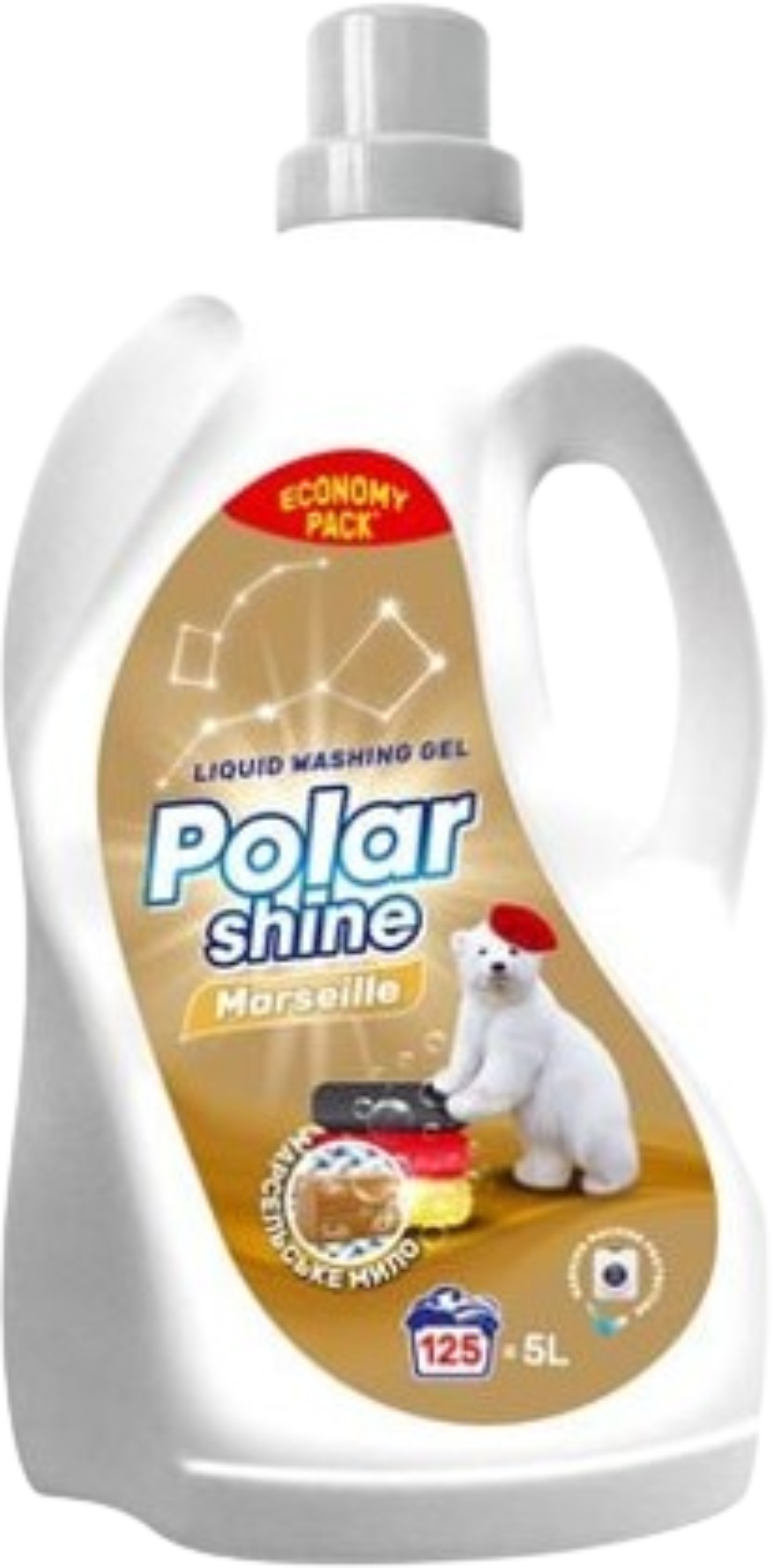 Гель для прання Polar Shine Marseille з дод. марсельського мила 5 л - Фото 1