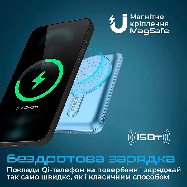 Фото - Батарея мобільна Promate powermag-10pro.blue 10000mAh