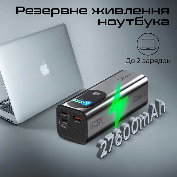 Фото - Батарея мобільна Promate Titan-160 27600 mAh 2xUSB-C PD USB-А QC3.0 (titan-160)