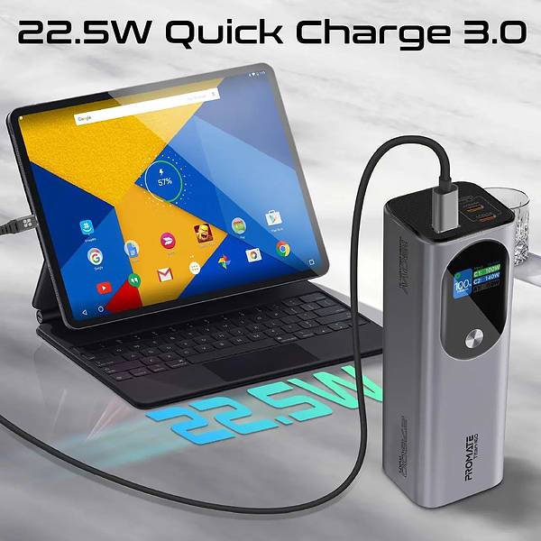 Фото - Батарея мобільна Promate Titan-160 27600 mAh 2xUSB-C PD USB-А QC3.0 (titan-160)