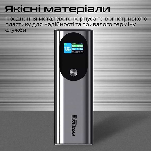 Фото - Батарея мобільна Promate Titan-160 27600 mAh 2xUSB-C PD USB-А QC3.0 (titan-160)
