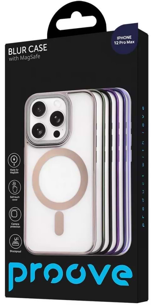 Фото - Чохол для смартфону Proove Blur Case with Magnetic Ring iPhone 12 Pro Max Natural Titanium