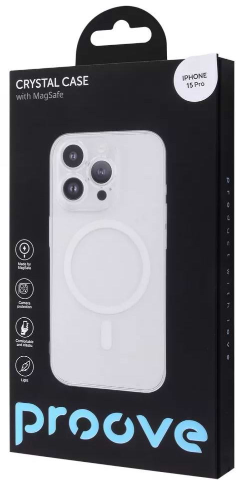 Фото - Чохол для смартфону Proove Crystal Case with Magnetic Ring iPhone 15 Pro Transparent (PCCIOP5P001)