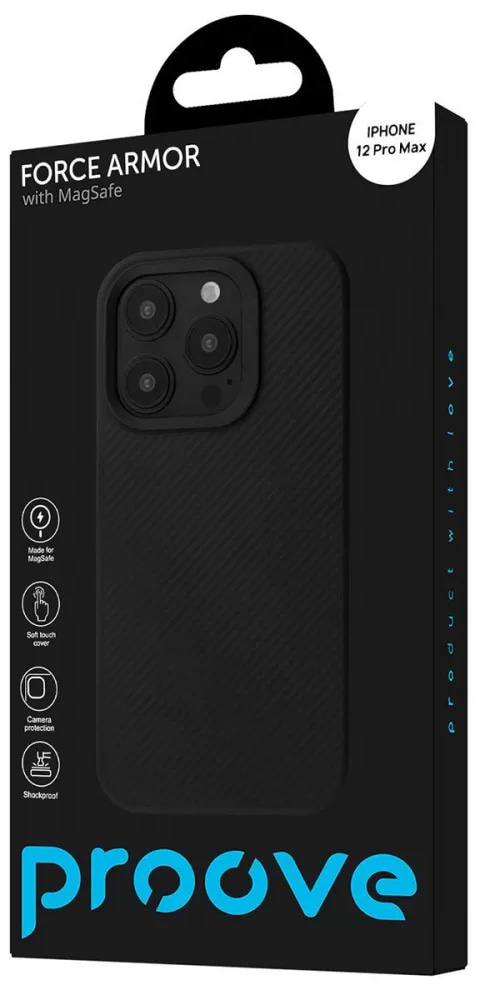 Фото - Чохол для смартфону  Force Armor Case with Magnetic Ring iPhone 12 Pro Max Black (PCFAIP12PM02)