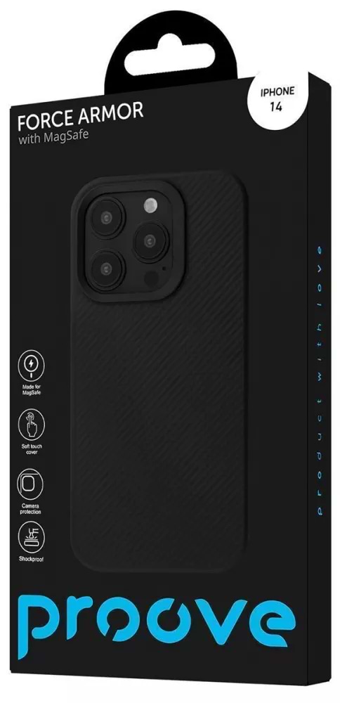 Фото - Чохол для смартфону  Force Armor Case with Magnetic Ring iPhone 14 Black (PCFAIP140002)
