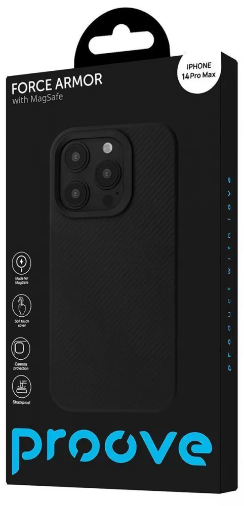Фото - Чехол для смартфона Force Armor Case with Magnetic Ring iPhone 14 Pro Max Black (PCFAIP14PM02)
