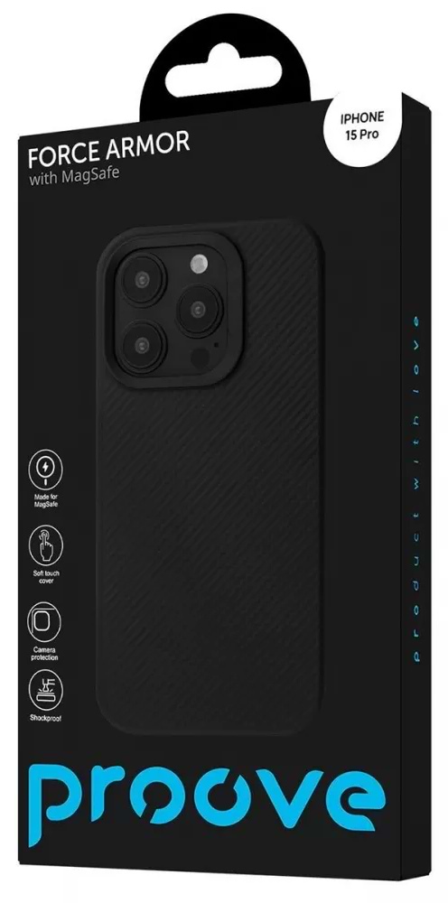 Фото - Чехол для смартфона Force Armor Case with Magnetic Ring iPhone 15 Pro Black (PCFAIP150P02)