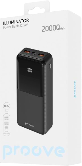 Фото - Батарея мобильная Proove Illuminator 22.5W 20000mAh black (2001001739744)