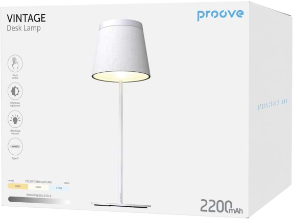 Фото - Настільна лампа Proove Vintage White (NLPV05012002)