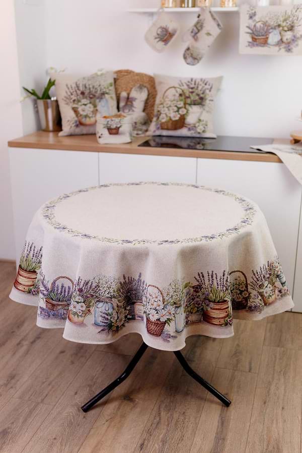 Фото - Скатерть круглая Прованс гобеленовая Provence D180 см (041701)