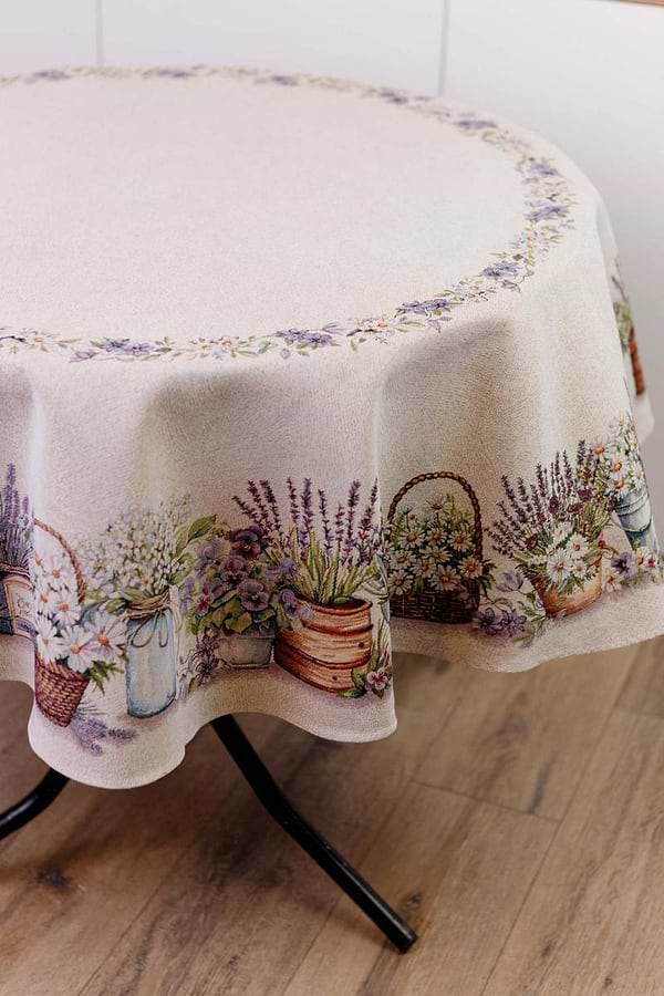 Фото - Скатерть круглая Прованс гобеленовая Provence D180 см (041701)
