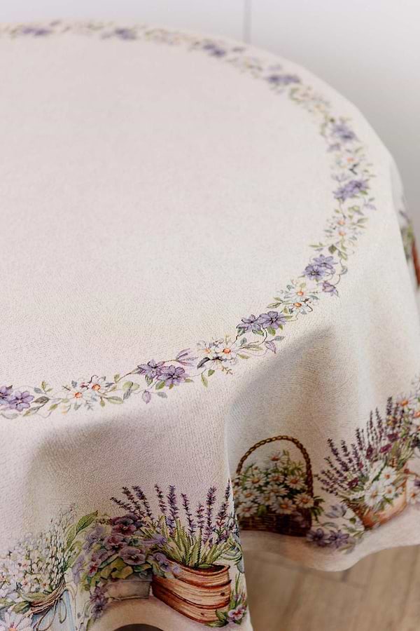 Фото - Скатерть круглая Прованс гобеленовая Provence D180 см (041701)