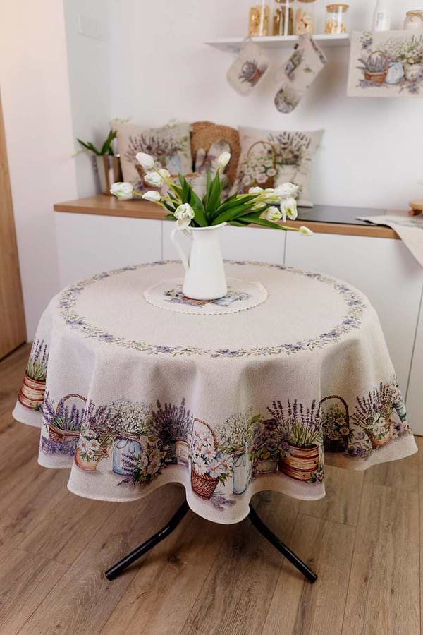 Фото - Скатерть круглая Прованс гобеленовая Provence D180 см (041701)