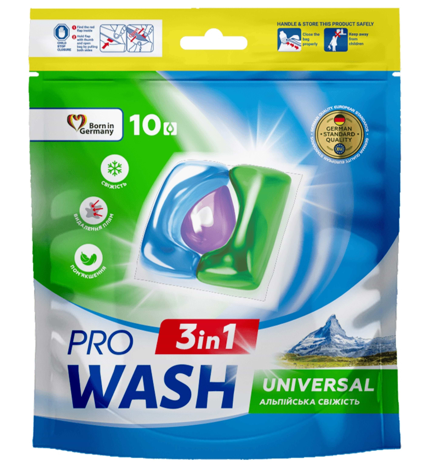 Капсули для прання ProWash Альпійська свіжість 10 шт - Фото 1