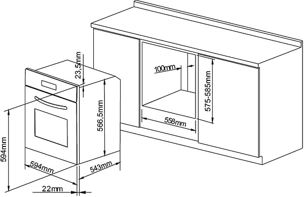 Фото - Духовой шкаф электрический Pyramida F 100 S GBL