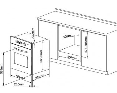 Фото - Духовой шкаф электрический Pyramida F 80 EPL GGR