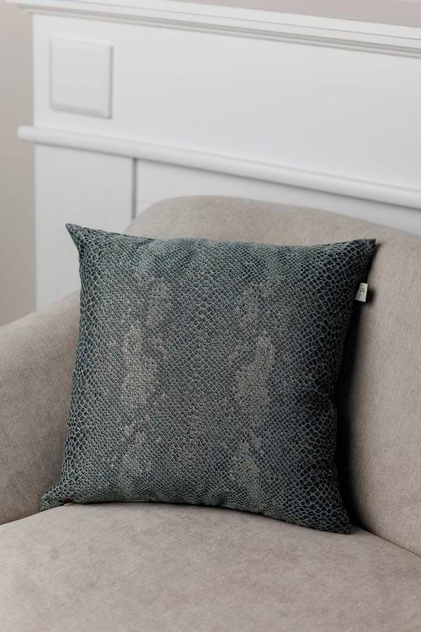 Фото - Подушка декоративна Прованс PYTHON бірюзова 45х45 см (043152)