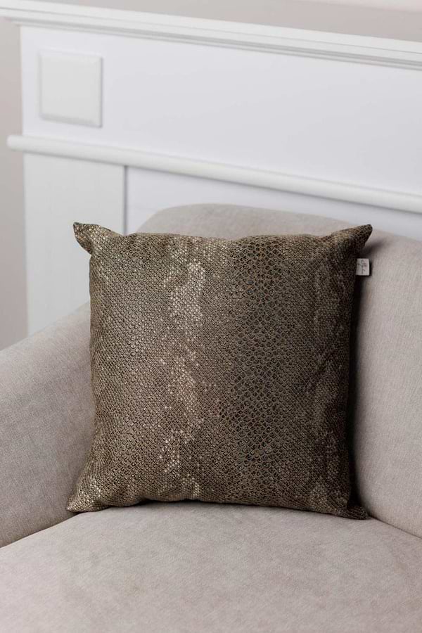 Фото - Подушка декоративна Прованс PYTHON коричнева 45х45 см (043158)