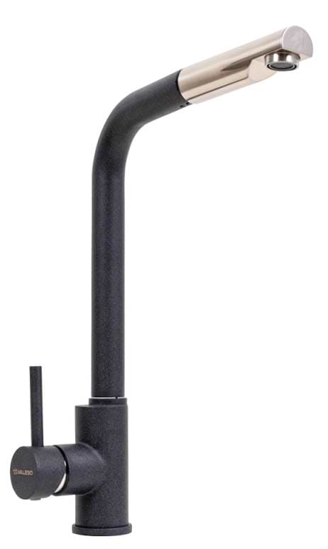 Смеситель кухонный VALESO с выдвижной воронкой Q411B Карбон