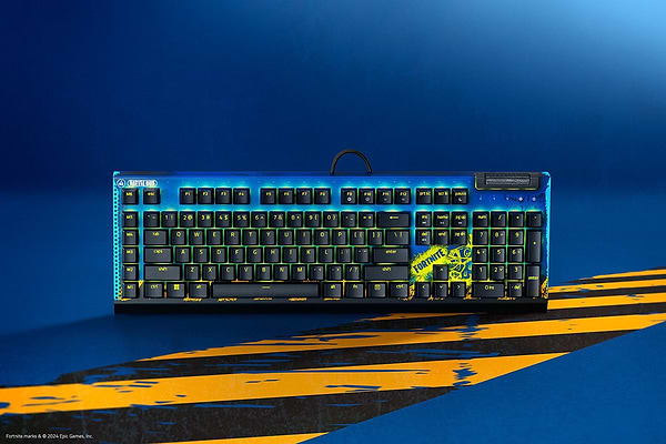 Фото - Клавіатура дротова ігрова Razer BlackWidow V4 X, Yellow Switch, Fortnite (RZ03-04703600-R3M1)