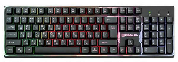 Фото - Клавіатура дротова REAL-EL Comfort 7011 Backlit Black USB
