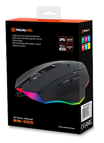 Фото - Мышь проводная REAL-EL RM-555 Black USB
