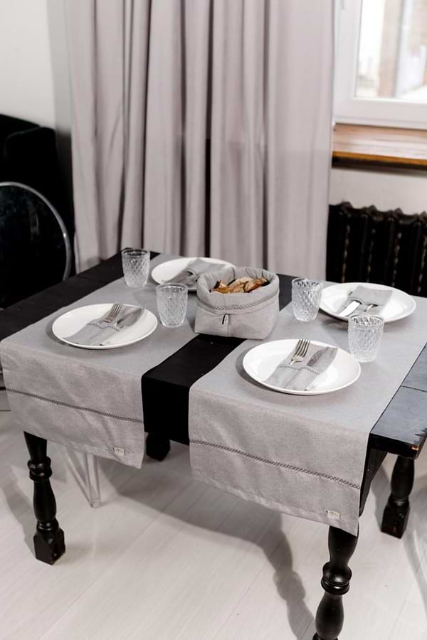 Фото - Скатертина раннер Прованс RINO сірий 40х140 см (037146)