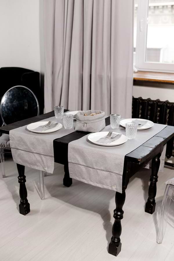 Фото - Скатертина раннер Прованс RINO сірий 40х140 см (037146)