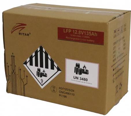 Фото - Акумулятор для ДБЖ Ritar 12V 135 Ah (LFP12.8V135Ah G2)