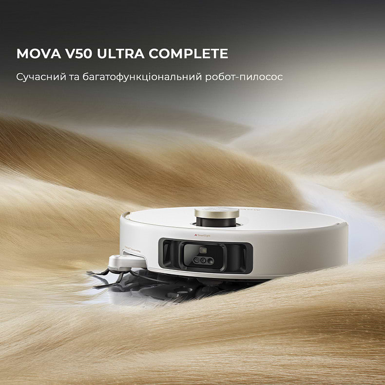 Фото - Робот-пилосос миючий Mova V50 Ultra Complete White EUA