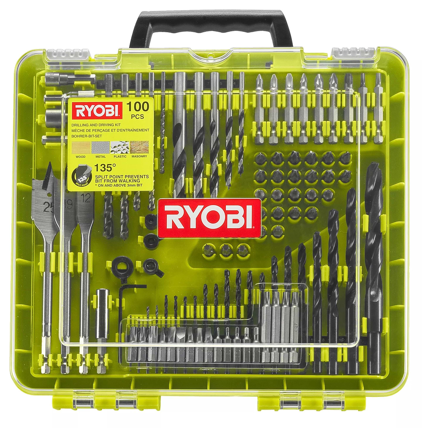 Набір свердел Ryobi і біт RAKDD100 100 шт. - Фото 1