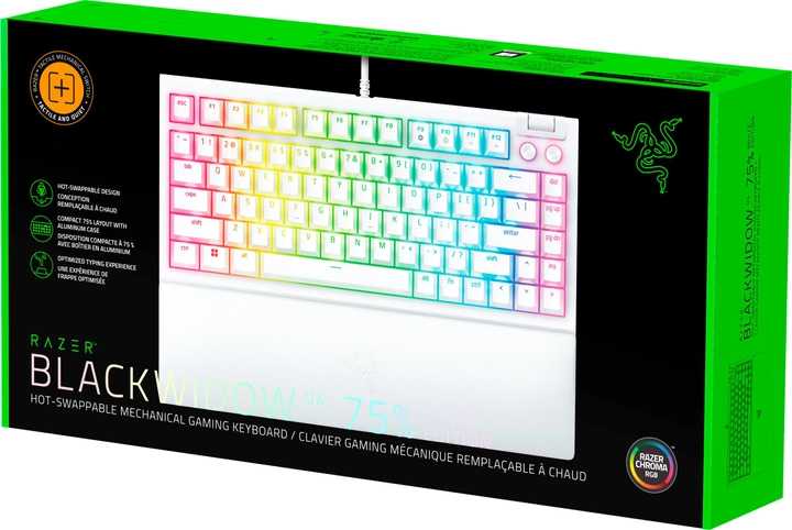 Фото - Клавіатура дротова ігрова Razer BlackWidow V4 75% White (RZ03-05001700-R3M1)