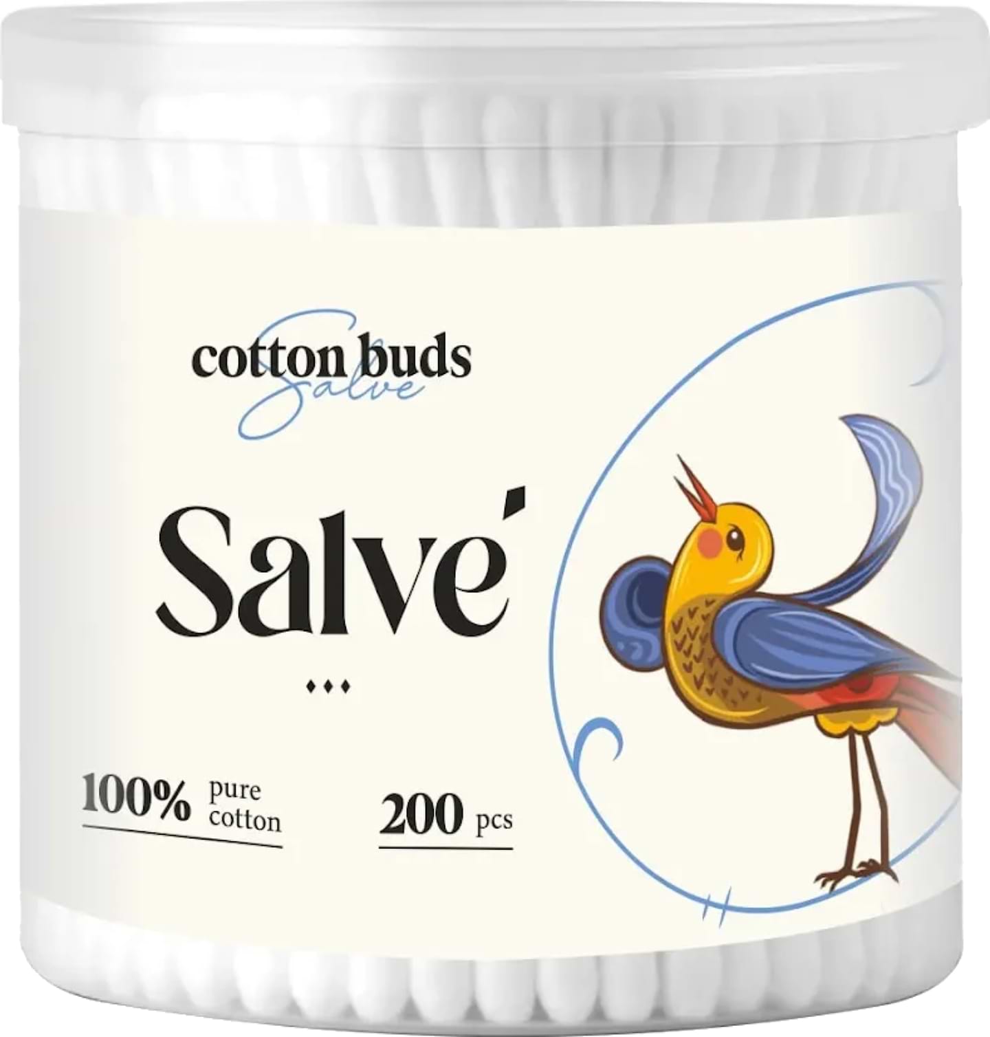 Ватные палочки Salve 200 шт. (5853954200591) - Фото 1