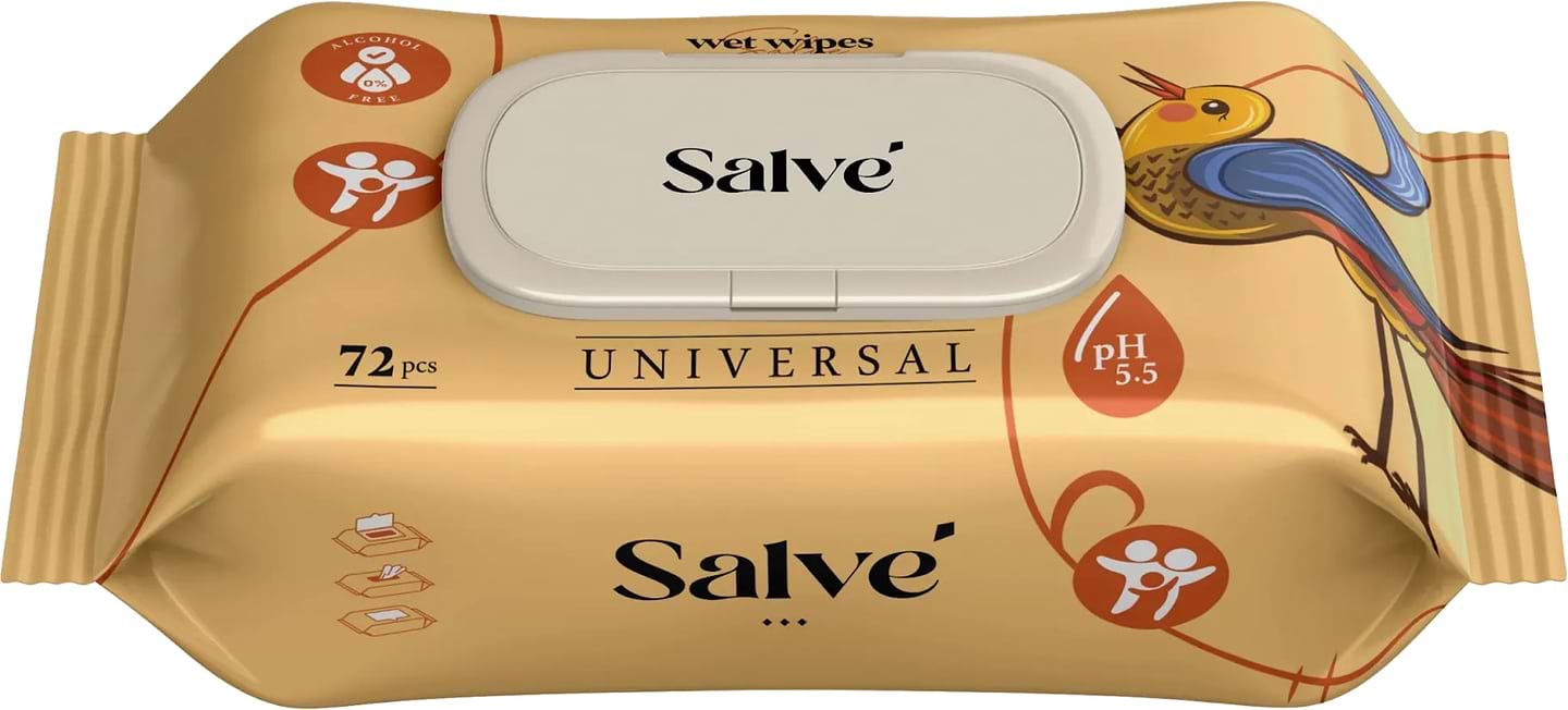 Салфетки гигиенические влажные Salve универсальные 72 шт. (5853954200539)
