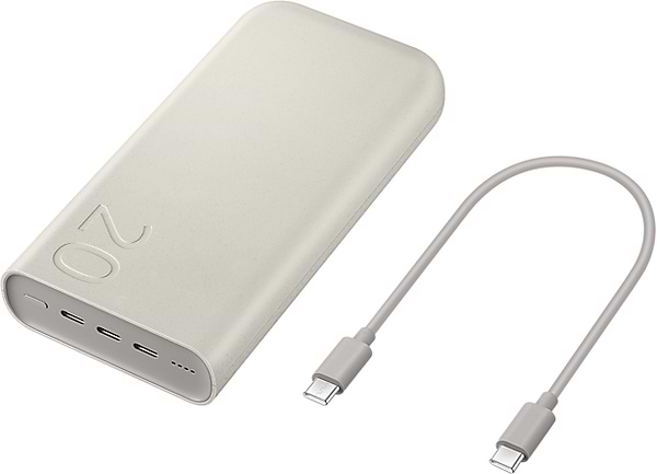 Фото - Батарея мобільна Samsung Battery Pack 20000 mAh 45W Super Fast Charging 2.0 Beige (EB-P4520XUEGEU)
