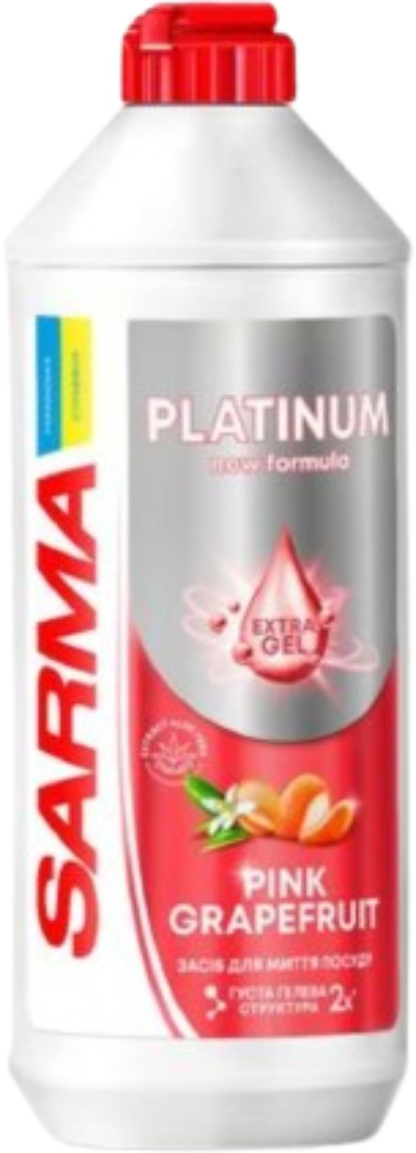 Фото - Средство для ручного мытья посуды Sarma Platinum Розовый грейпфрут 500 мл Фото - Средство для ручного мытья посуды Sarma Platinum Розовый грейпфрут 500 мл