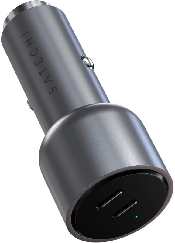 Фото - Автомобильное зарядное устройство Satechi 40W Dual USB-C PD Car Charger Space Gray (ST-U2C40CCM)