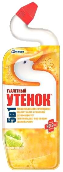 Засіб для чищення унітазу SC Johnson Туалетный утенок 5 в 1 Цитрусовый 500 мл (4823002000733)