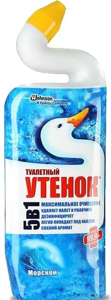 Засіб для чищення унітазу SC Johnson Туалетный утенок 5 в 1 Морской 500 мл (4823002000719) - Фото 1